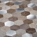 Beige 11x11 Honed Hexagon PVC Peel & Stick Tile (10 pack, 8.79 sq ft/case)