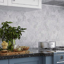 Carrara White 9x10 Hexagon Honed Marble Peel & Stick Tile (10 pack, 6.41 sq ft/case)