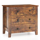 3 Drawer Dresser Chest of Drawers Bedside Table-White by DirectDeals