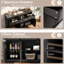 3 Drawers Sideboard Buffet Storage with Adjustable Shelves by LJGDeals