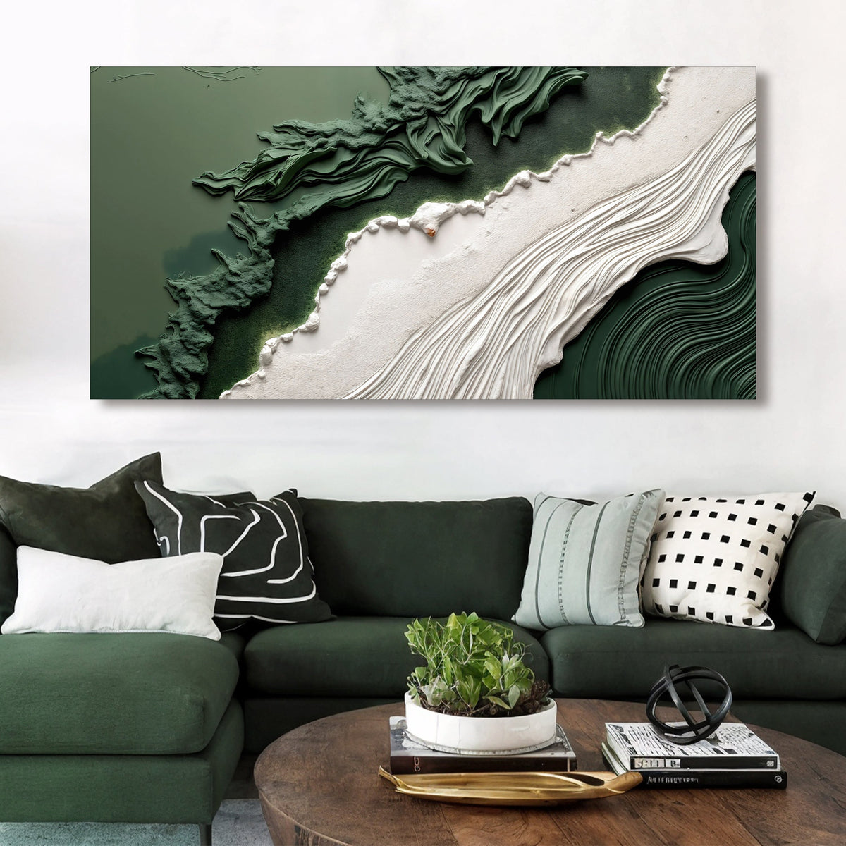 Green Rivers Abstract Wall Art VI, photo 3 of 10