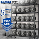 BILT HARD 3300LBS 60" W x 24" D x 72" H Garage Shelving, 5-Shelf Industrial Storage Shelves Heavy Duty, Metal Shelving Units with Adjustable Shelf, Steel Utility Shelves