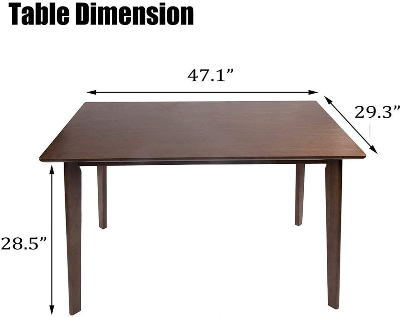 Rectangle 6-Person Wood Dining Tables for Kitchen Modern Home Furniture Espresso