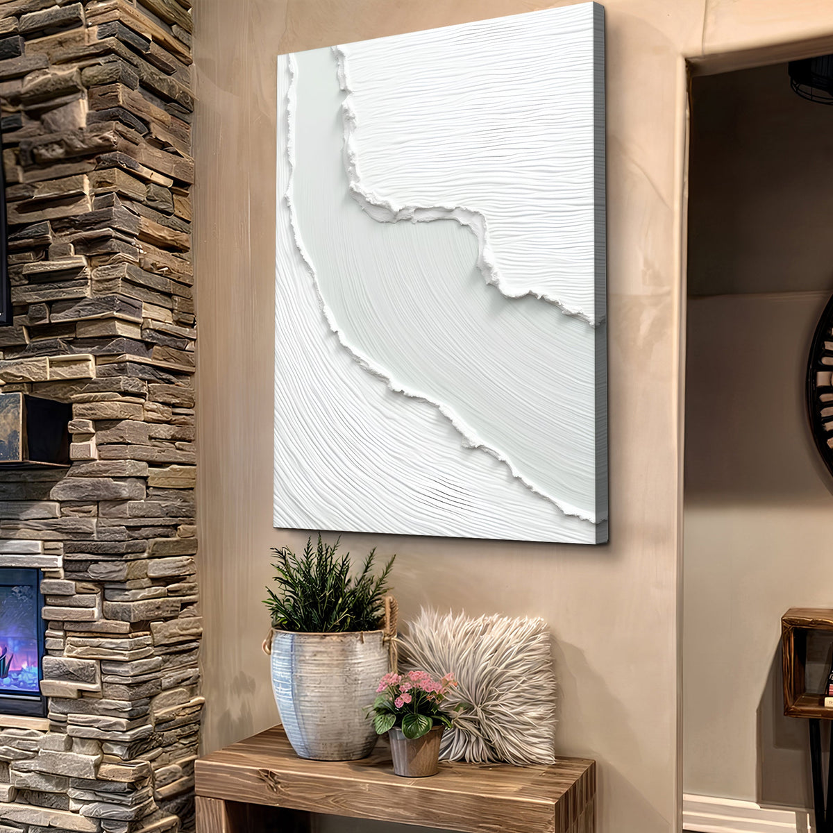 Abstract Minimalist Wave Wall Art, photo 3 of 10