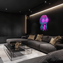 UV Printed Skull Neon Sign, Neon Wall Art, Neon Light Sign, Custom Neon Sign, UV Print Neon Sign, Acrylic Neon Sign, Housewarming Gifts