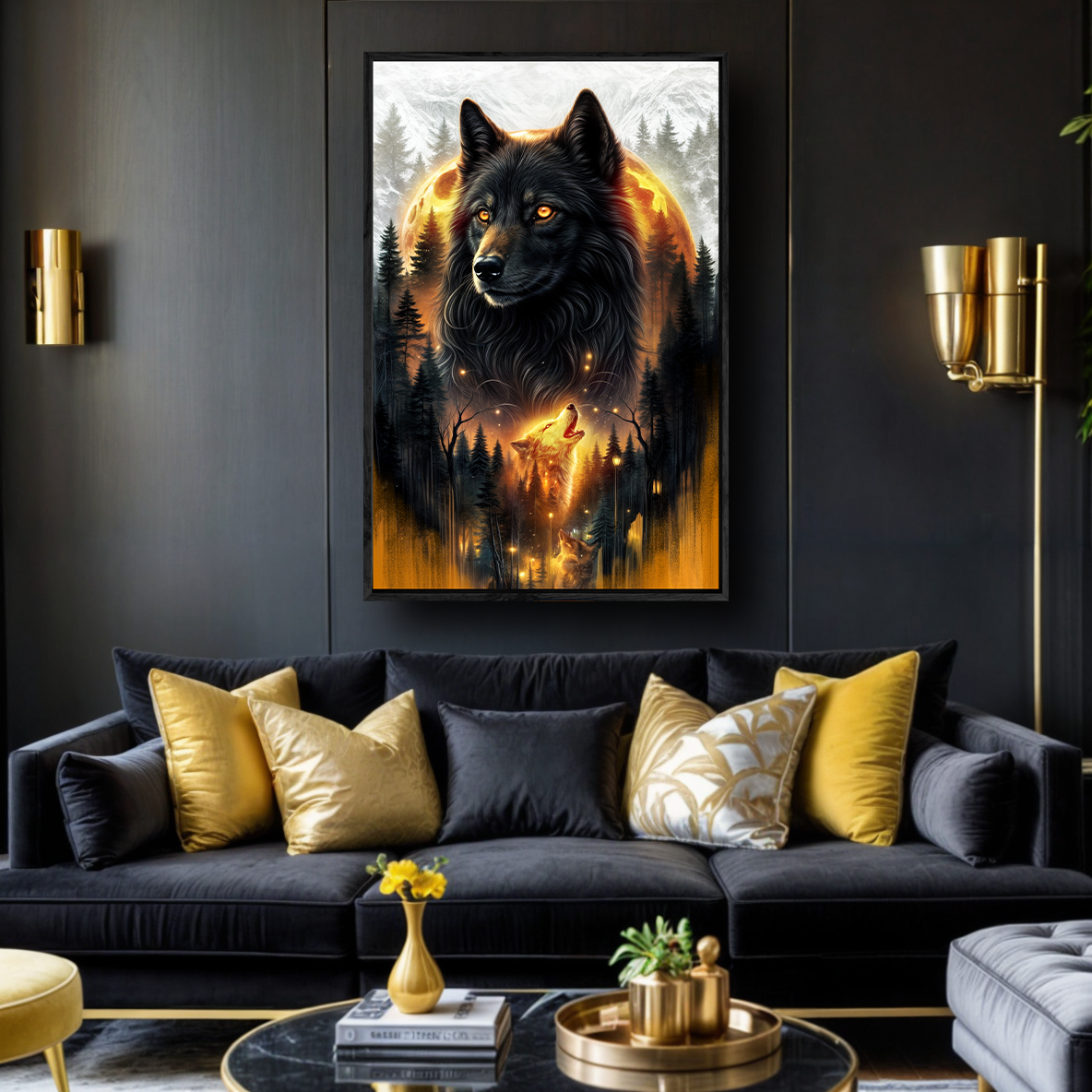 Eclipse of the Alpha Wolf Wall Art, photo 4 of 10