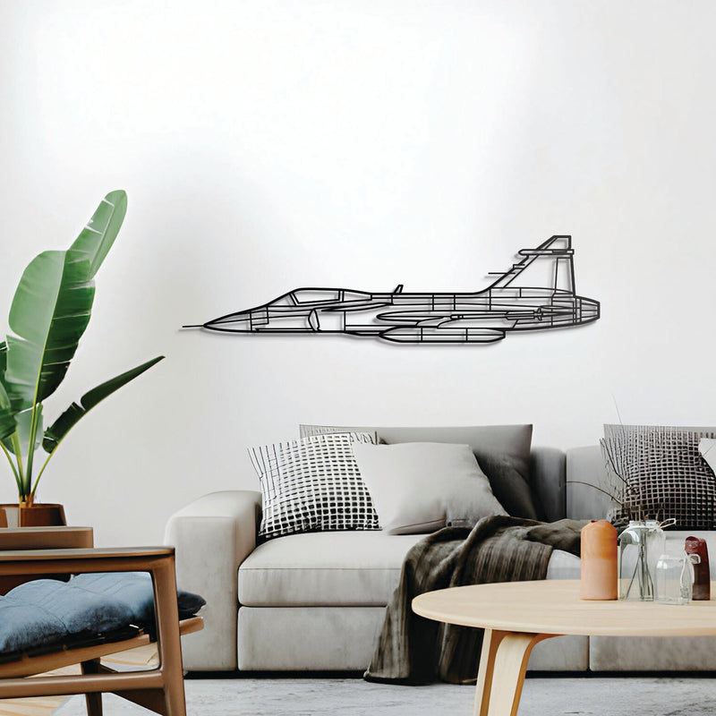 JAS 39 Gripern Metal Aircraft Wall Art - NCP0098