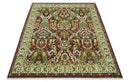 Maroon and Green Hand Knotted Traditional Large Design 8x10 wool area rug by The Rug Decor