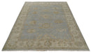 Antique look Gray, Beige and Olive Hand knotted Traditional Oushak 9x12 wool Area Rug