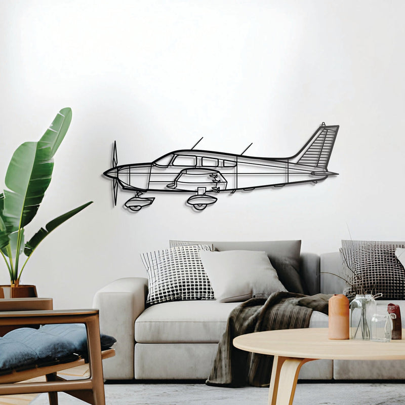 PA-28 Warrior Metal Aircraft Wall Art - NCP0114