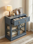 Modern Glass Door Cabinet – 3 Styles | Adjustable Shelves | Compact Storage Cupboard by 2Dropme
