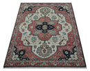 Allure Custom Made Turkish Design Beige Hand Knotted Wool Rug