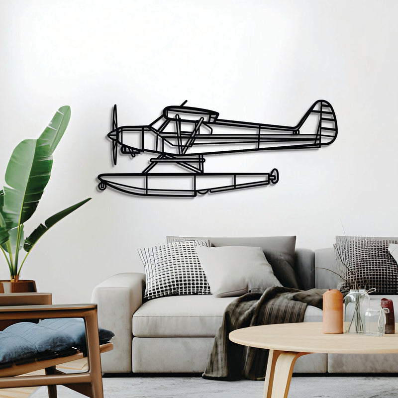 PA-18-150 Super Cub Metal Aircraft Wall Art - NCP0595