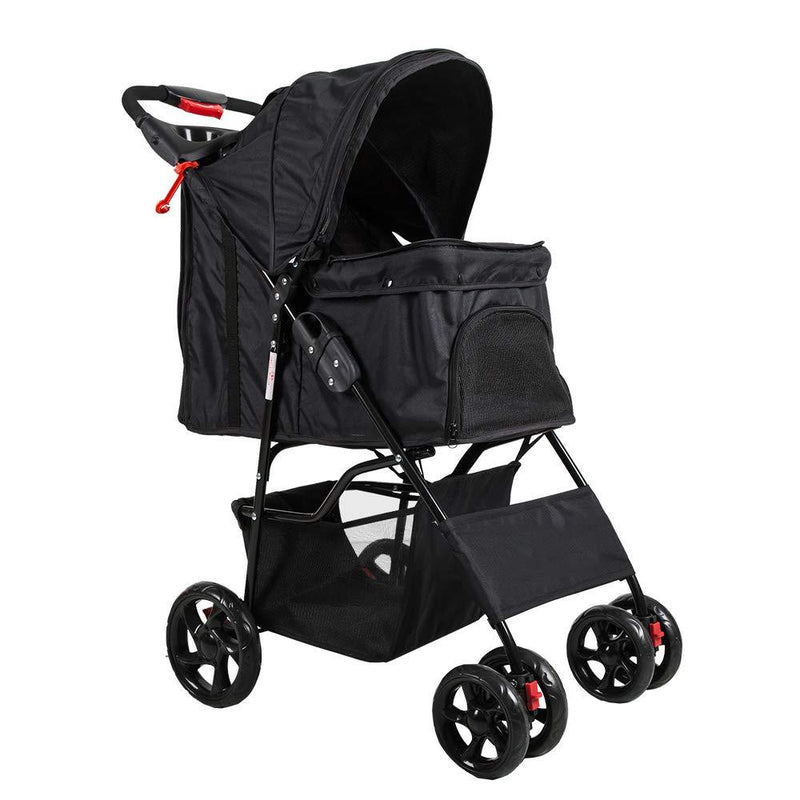 Folding Pet Stroller Elite Jogger Kitten Puppy Easy Walk Dog Cat Small Animals Travel Carrier with 360 Rotating Front Wheel