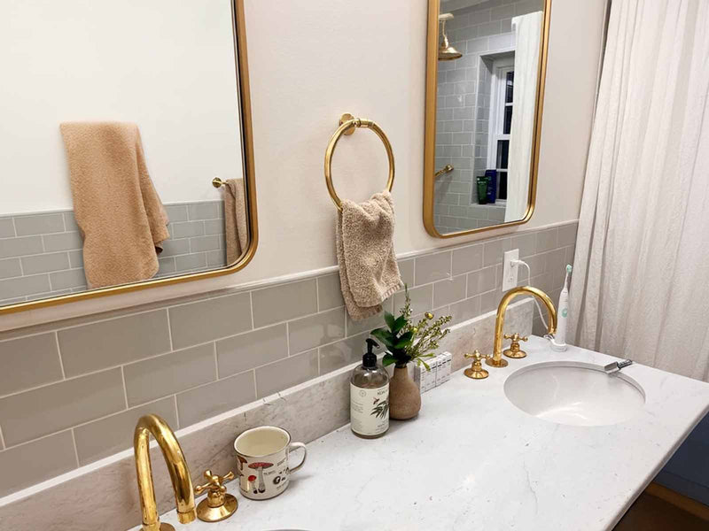 3 Hole Bathroom Faucet - Brass Roman Tub Faucet