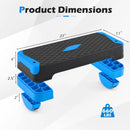 3-in-1 Aerobic Step Platform with Risers and Balance Trainers by LJGDeals