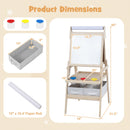 3-in-1 Kids Art Easel with Magnetic Whiteboard & Chalkboard