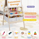 3-in-1 Kids Art Easel with Magnetic Whiteboard & Chalkboard
