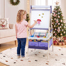 3-in-1 Kids Art Easel with Magnetic Whiteboard & Chalkboard