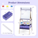 3-in-1 Kids Art Easel with Magnetic Whiteboard & Chalkboard