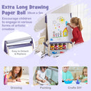 3-in-1 Kids Art Easel with Magnetic Whiteboard & Chalkboard