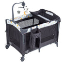 3-in-1 Convertible Portable Baby Playard with Music Box and Wheel and Brakes