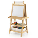 3 in 1 Double-Sided Storage Art Easel-Brown by LJGDeals