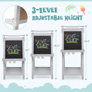 3-in-1 Double-sided Art Easel with Chalkboard and Magnetic Whiteboard by LJGDeals