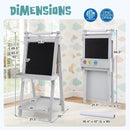 3-in-1 Double-sided Art Easel with Chalkboard and Magnetic Whiteboard by LJGDeals