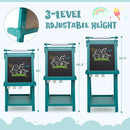 3-in-1 Double-sided Art Easel with Chalkboard and Magnetic Whiteboard by LJGDeals