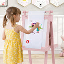 Double-Sided Kids Art Easel with Chalkboard & Whiteboard