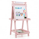 Double-Sided Kids Art Easel with Chalkboard & Whiteboard