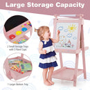 Double-Sided Kids Art Easel with Chalkboard & Whiteboard by LJGDeals