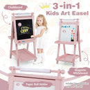 Double-Sided Kids Art Easel with Chalkboard & Whiteboard by LJGDeals