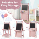 Double-Sided Kids Art Easel with Chalkboard & Whiteboard