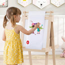 Double-Sided Kids Art Easel with Chalkboard & Whiteboard