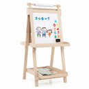 Double-Sided Kids Art Easel with Chalkboard & Whiteboard by LJGDeals