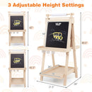 Double-Sided Kids Art Easel with Chalkboard & Whiteboard