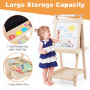 Double-Sided Kids Art Easel with Chalkboard & Whiteboard