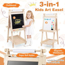 Double-Sided Kids Art Easel with Chalkboard & Whiteboard by LJGDeals