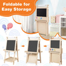 Double-Sided Kids Art Easel with Chalkboard & Whiteboard