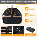3-in-1 Foldable Pet Stroller with Sun Shade and Safety Belt for up to 55 lbs Small Medium Dogs Cats-Black by LJGDeals