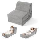 3-in-1 Folding Sofa Bed with Washable Zippered Cover-Gray by LJGDeals