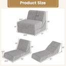3-in-1 Folding Sofa Bed with Washable Zippered Cover-Gray by LJGDeals