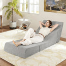3-in-1 Folding Sofa Bed with Washable Zippered Cover-Gray by LJGDeals