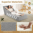 3-in-1 Folding Sofa Bed with Washable Zippered Cover-Gray by LJGDeals