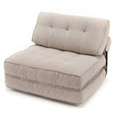 3-in-1 Convertible Folding Sofa Bed with Bolster - Beige by LJGDeals
