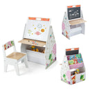3 in 1 Kids Easel and Play Station Convertible with Chair and Storage Bins by LJGDeals