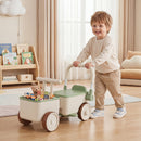3-in-1 Kids Ride On Push Car with Rope and Storage Basket