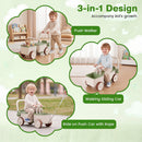 3-in-1 Kids Ride On Push Car with Rope and Storage Basket